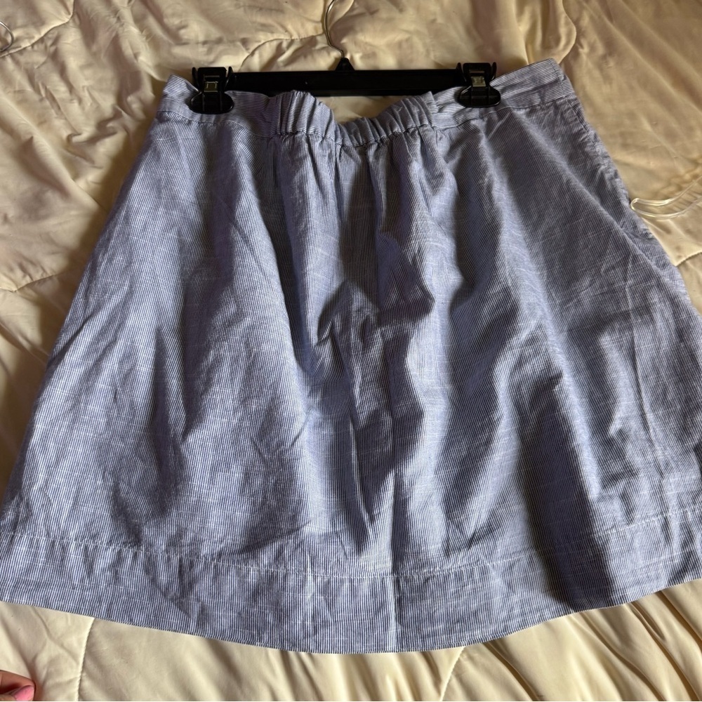 H. Bass & Co blue and white striped Women's Skirt - Picture 3 of 8
